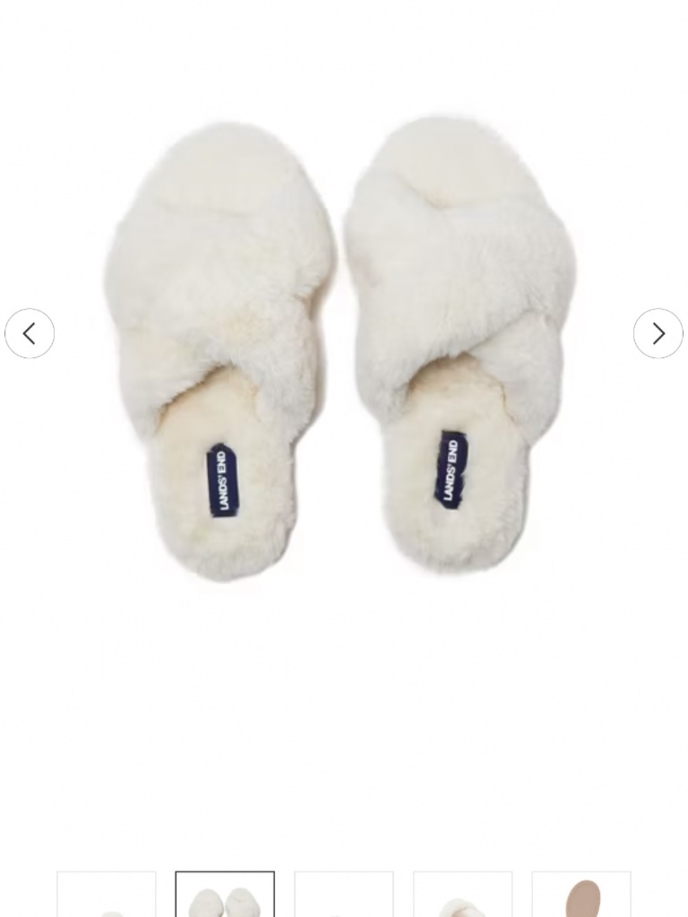 ✨ Lands’ End Faux Fur Slide Slippers – NWT – Cozy Luxury – Size 9